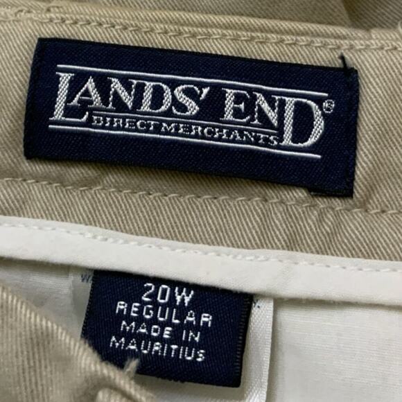 Lands End Khaki Pants Womens 20 Flat Front Casual Preppy Officewear Chino NWT - Picture 9 of 10
